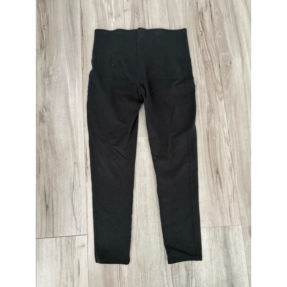 Spanx By Sara Blakely Seamless Leggings Womens L Black High Waisted Gym Training